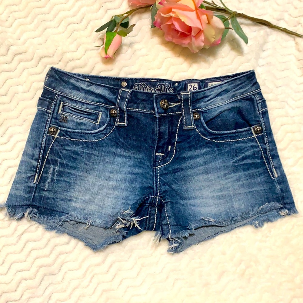 Miss me woman shorts size 26 color blue
